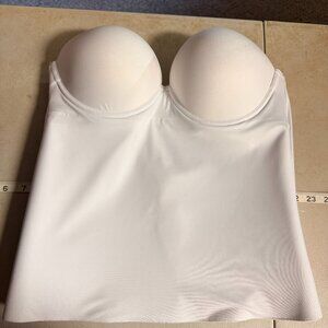 Felina White Bustier Corset Bra | Size 40B | Strapless Shapewear Top